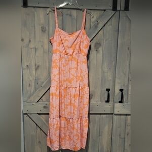 Social Standard by Sanctuary Smocked Back Floral Maxi Dress Size XL